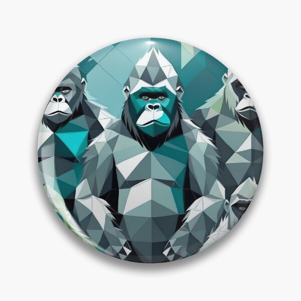 Artikelvorschau, Geometrisches Gorillas-Muster entworfen und verkauft von Geonimalia.