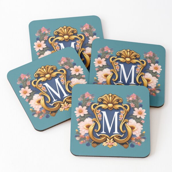 Item preview, Elegant floral letter M designed and sold by Roxburylane.