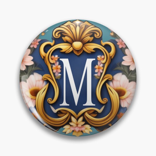 Item preview, Elegant floral letter M designed and sold by Roxburylane.