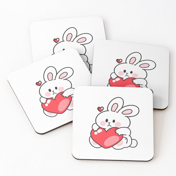Item preview, Cute Rabbit Hugging a Heart designed and sold by sleepycharis.