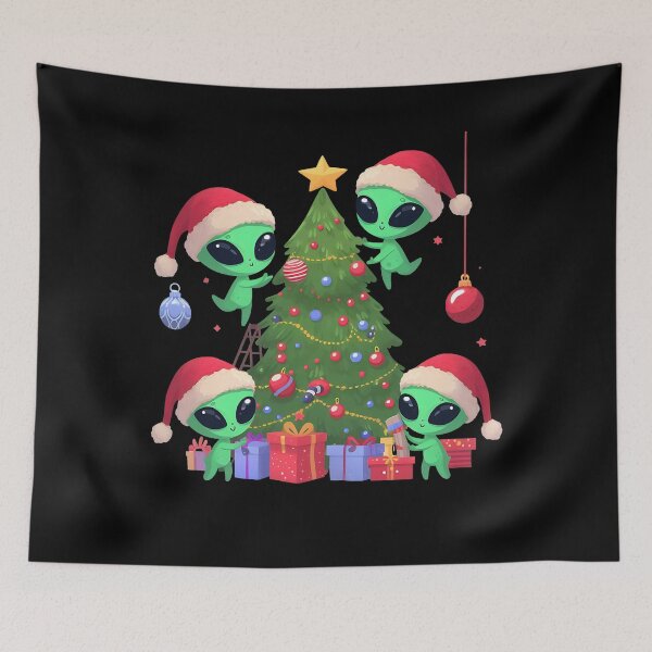 Item preview, Aliens decorate Christmas tree designed and sold by phys.