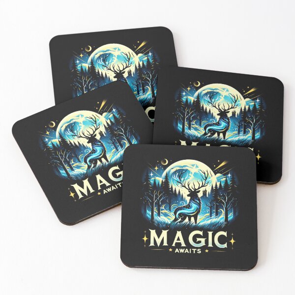 Item preview, Magic Awaits - Magical Stag in the Night designed and sold by Fenay Designs.