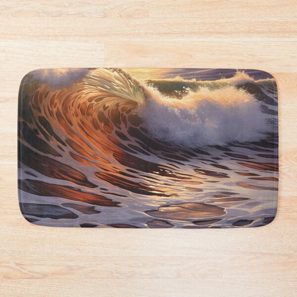 Item preview, Beautiful sunset with crashing waves print designed and sold by dcrc.