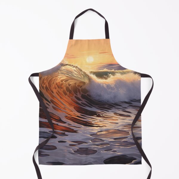 Item preview, Beautiful sunset with crashing waves print designed and sold by dcrc.
