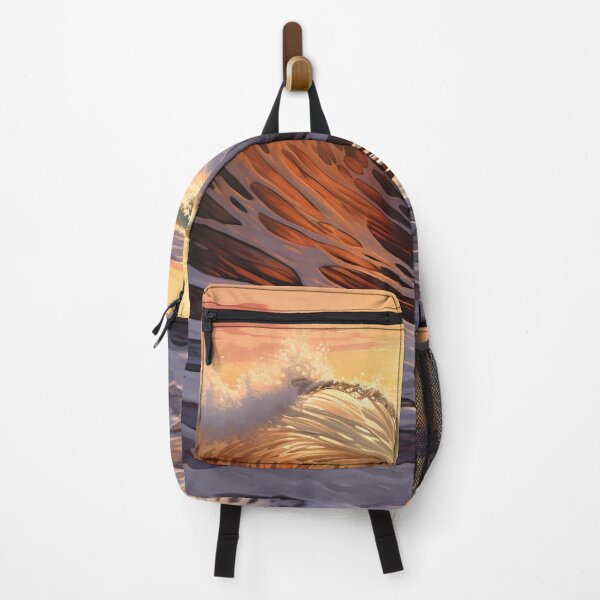Item preview, Beautiful sunset with crashing waves print designed and sold by dcrc.