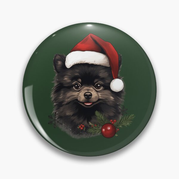 Item preview, Black christmas pomeranian dog designed and sold by ME-World.