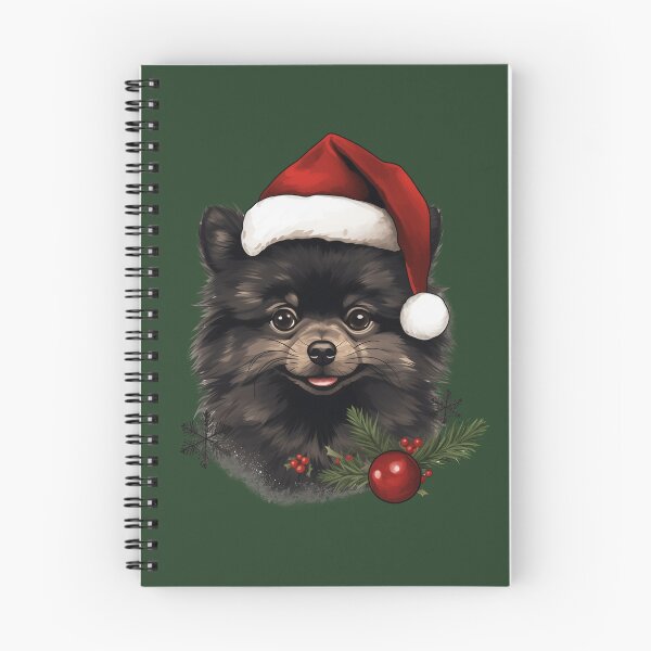 Item preview, Black christmas pomeranian dog designed and sold by ME-World.