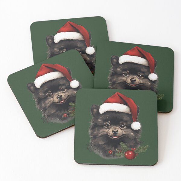 Item preview, Black christmas pomeranian dog designed and sold by ME-World.