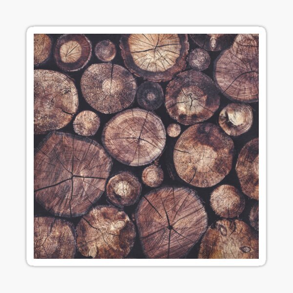 Item preview, The Wood Holds Many Spirits // Vintage Moody Spiritual Forest Texture Lodge Logs With Cascadia Cabin Tree Souls designed and sold by Tordis Kayma.