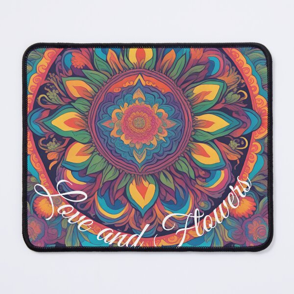 Item preview, Floral colorful mandala "Love and Flowers" designed and sold by AnnMaryGreenArt.