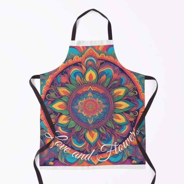 Item preview, Floral colorful mandala "Love and Flowers" designed and sold by AnnMaryGreenArt.