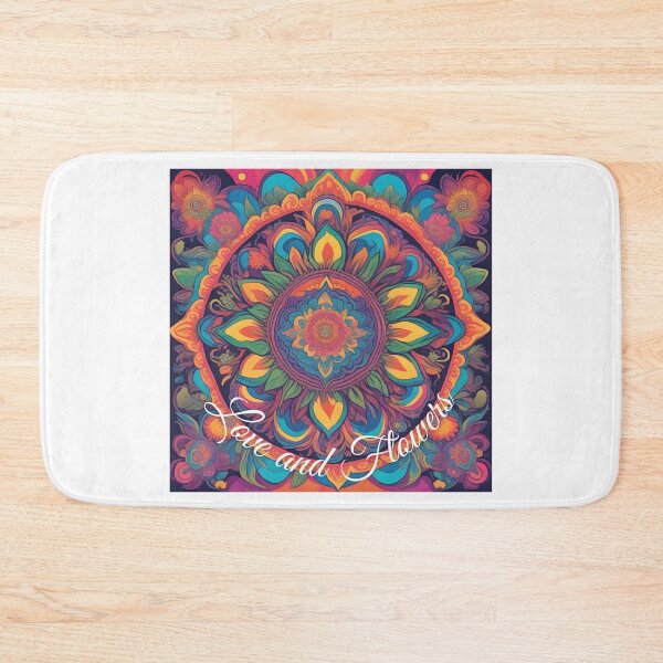 Item preview, Floral colorful mandala "Love and Flowers" designed and sold by AnnMaryGreenArt.