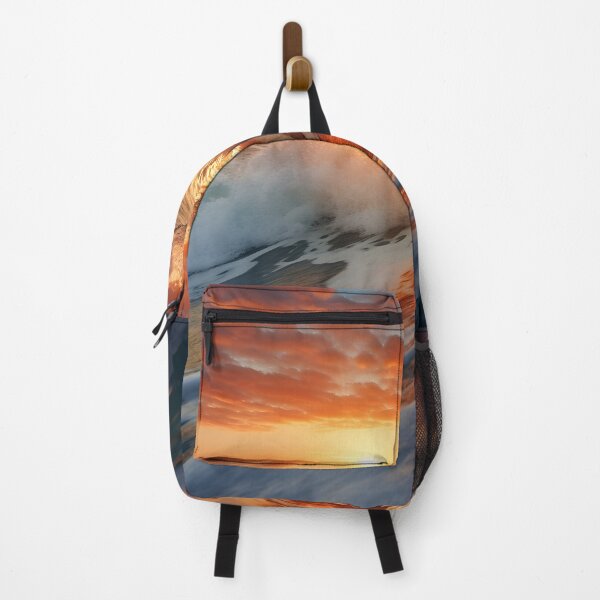 Item preview, beautiful sunset with crashing waves print, designed and sold by dcrc.