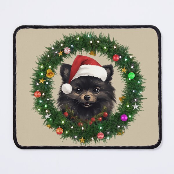 Item preview, Black christmas pomeranian dog designed and sold by ME-World.