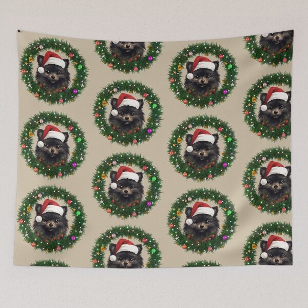 Item preview, Black christmas pomeranian dog designed and sold by ME-World.
