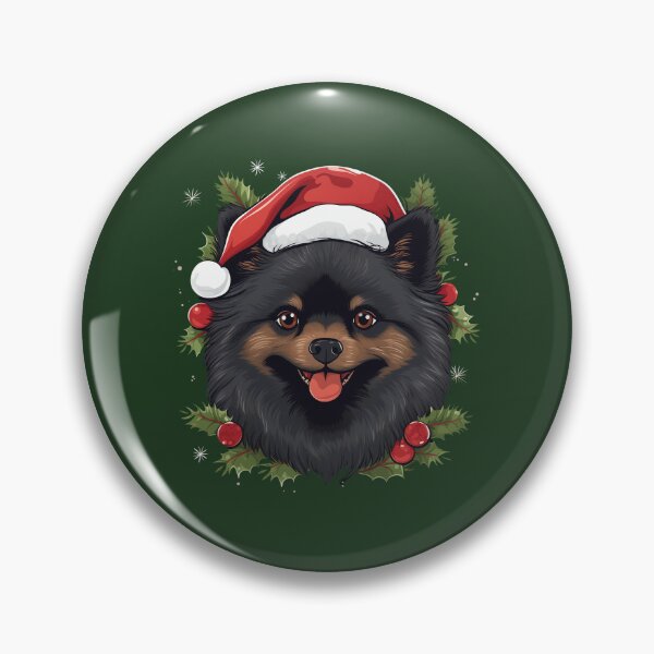 Item preview, Black christmas pomeranian dog designed and sold by ME-World.