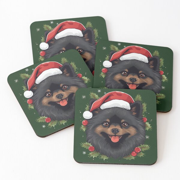 Item preview, Black christmas pomeranian dog designed and sold by ME-World.