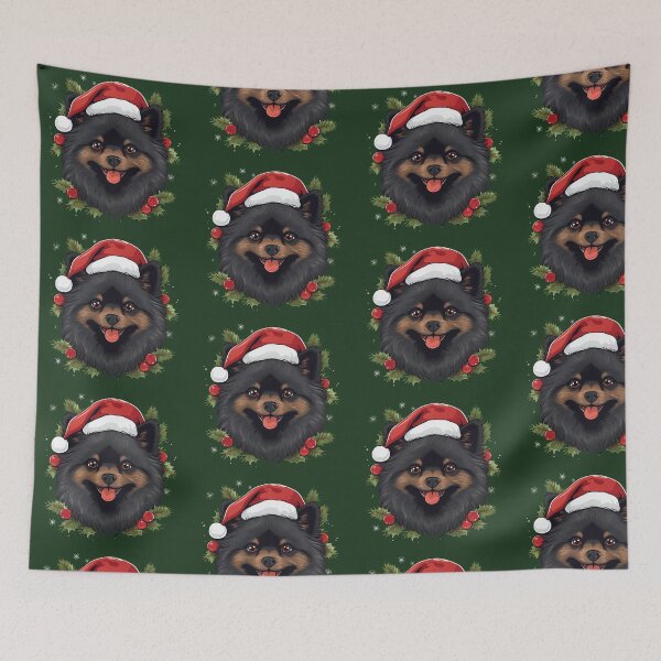Item preview, Black christmas pomeranian dog designed and sold by ME-World.