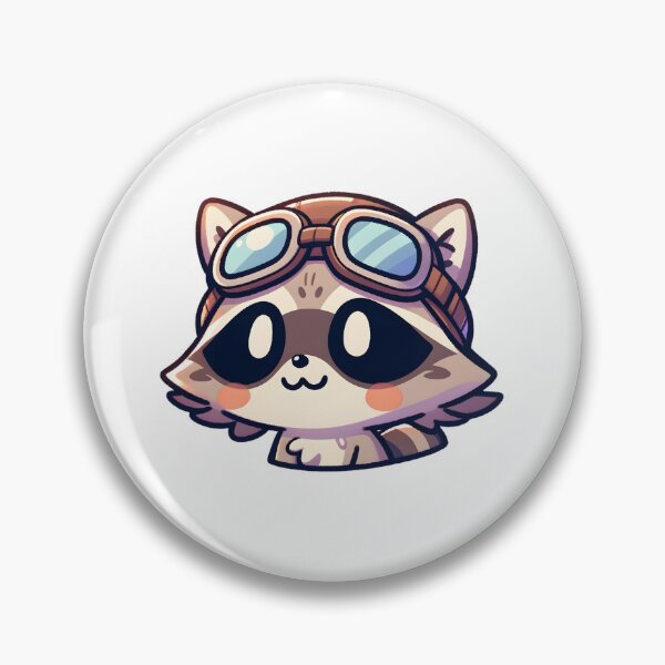 Item preview, Adventurous Raccoon Pilot with Aviator Goggles designed and sold by UmbrellaStudio1.