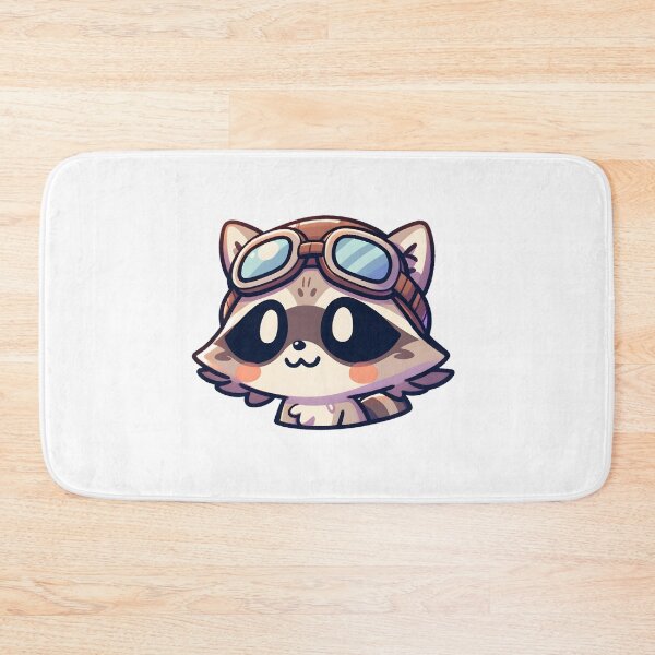 Item preview, Adventurous Raccoon Pilot with Aviator Goggles designed and sold by UmbrellaStudio1.