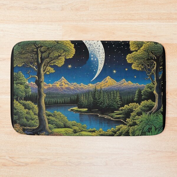Item preview, Hippie Mountain Landscapes - Moonlit Night Magic 4 designed and sold by Benito Del Ray.