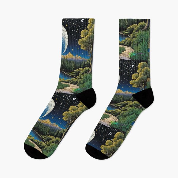 Item preview, Hippie Mountain Landscapes - Moonlit Night Magic 4 designed and sold by Benito Del Ray.