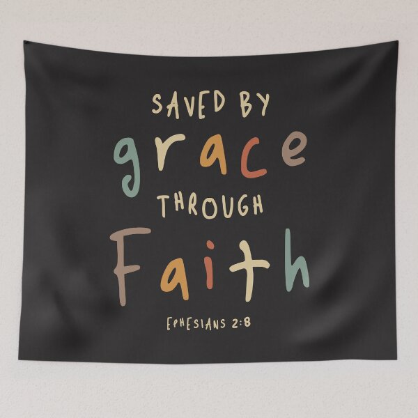 Item preview, Saved by Grace Ephesians 2:8 Christian Quote designed and sold by cidolopez.