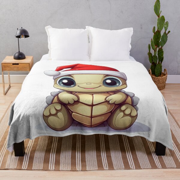 Item preview, Chibi Turtle with red Santa hat designed and sold by KawaiiArtStyle.