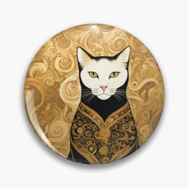 Item preview, Golden Cats - Gustav Klimt Inspired Golden Patterns Decorative Art  designed and sold by Butler in the Home.