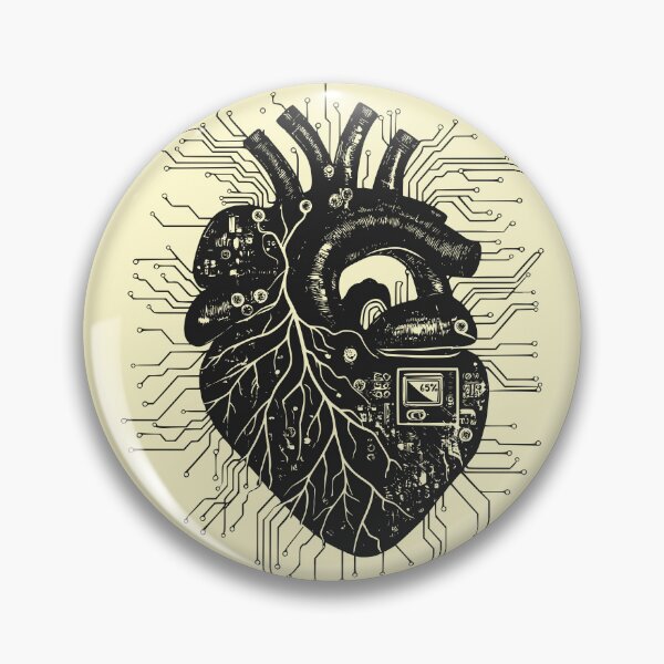 Item preview, A biomechanical heart - dark grey designed and sold by Art Happens.