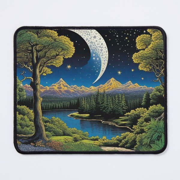Item preview, Hippie Mountain Landscapes - Moonlit Night Magic 4 designed and sold by Benito Del Ray.