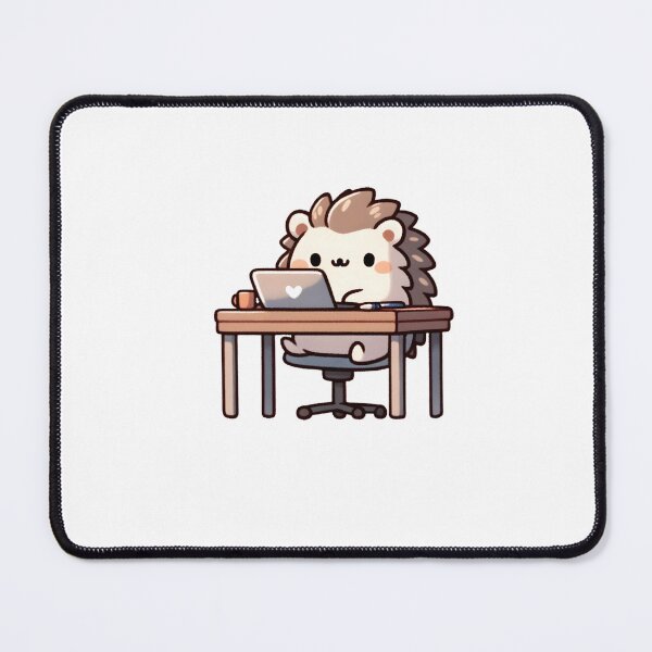Item preview, Hardworking Hedgehog Typing Away at the Computer designed and sold by UmbrellaStudio1.