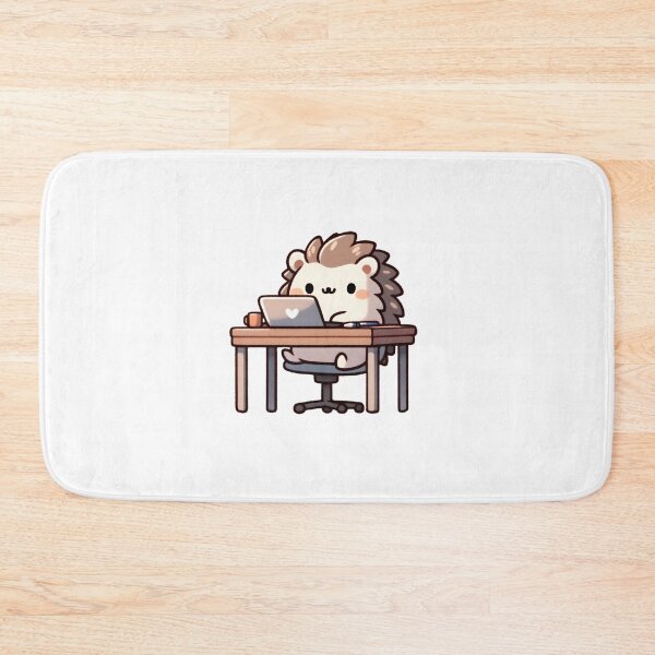 Item preview, Hardworking Hedgehog Typing Away at the Computer designed and sold by UmbrellaStudio1.