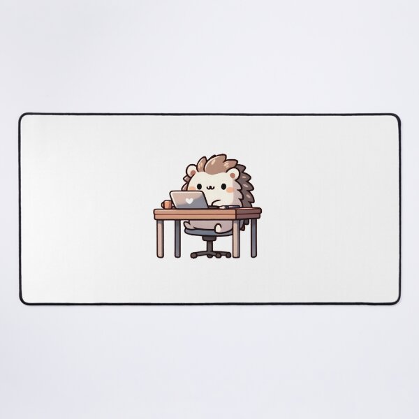 Item preview, Hardworking Hedgehog Typing Away at the Computer designed and sold by UmbrellaStudio1.