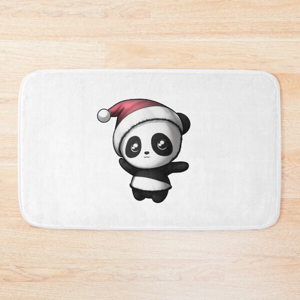 Item preview, Chibi Christmas Panda with Red Santa Hat designed and sold by KawaiiArtStyle.