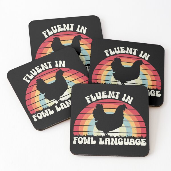 Item preview, Retro Vintage Fluent In Fowl Language Funny Novelty Hen Chicken Pet Lover designed and sold by NovaPixelArtCo.