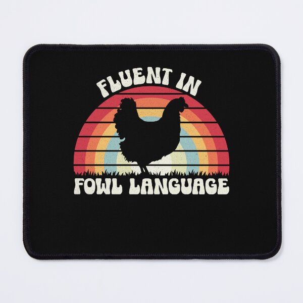 Item preview, Retro Vintage Fluent In Fowl Language Funny Novelty Hen Chicken Pet Lover designed and sold by NovaPixelArtCo.