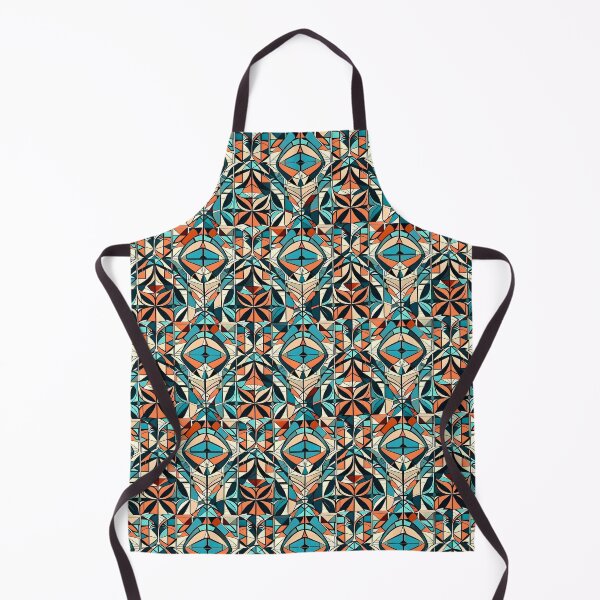 Item preview, Geometric Orange Sabretooths Pattern designed and sold by Geonimalia.