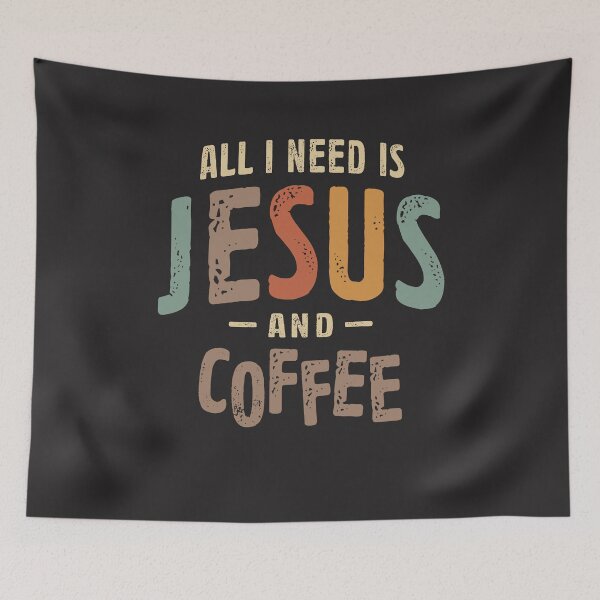 Item preview, Jesus and Coffee Inspirational Christian Quote designed and sold by cidolopez.