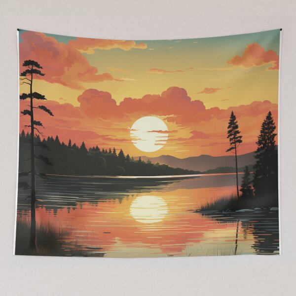 Item preview, A Vintage Travel Illustration of Lake Hubert - Minnesota - US designed and sold by GoodOldVintage.