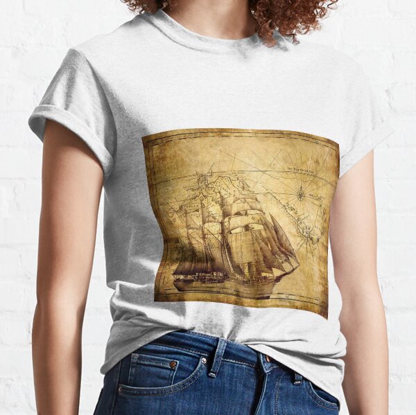 Vintage Schiffskarte Classic T-Shirt