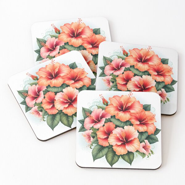 Item preview, Colorful Picture of Hibiscus Flowers designed and sold by Petalandfur.