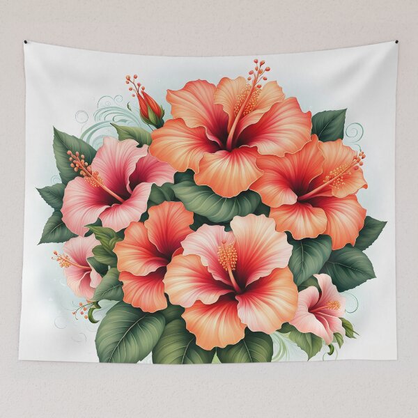 Item preview, Colorful Picture of Hibiscus Flowers designed and sold by Petalandfur.
