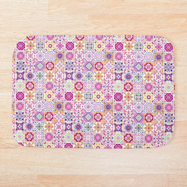 Item preview, Colorful Pink Azulejo Portuguese Tile Vector Patterned Artwork 6 designed and sold by ilonitta.
