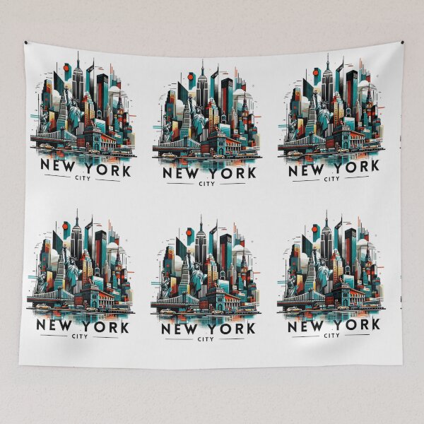 Item preview, New York City Urban Iconic Skyline Cityscape designed and sold by Mundo Tees.
