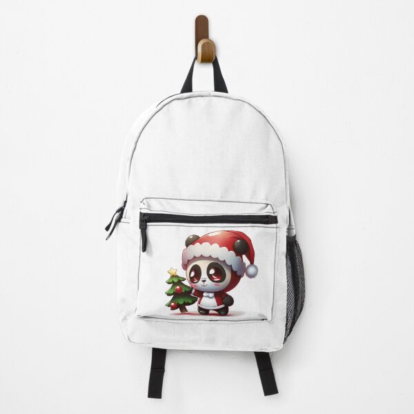 Item preview, Chibi Panda in Santa Suit with Christmas Tree designed and sold by KawaiiArtStyle.