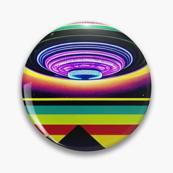 Item preview, Area 51 – Trippy Neon Retro UFO 45 | Grusch designed and sold by Benito Del Ray.