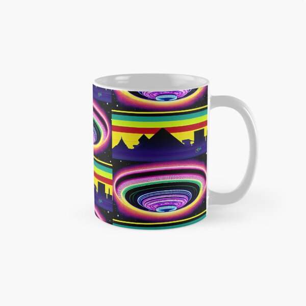 Item preview, Area 51 – Trippy Neon Retro UFO 45 | Grusch designed and sold by Benito Del Ray.