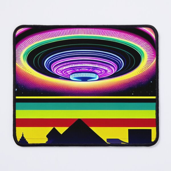 Item preview, Area 51 – Trippy Neon Retro UFO 45 | Grusch designed and sold by Benito Del Ray.