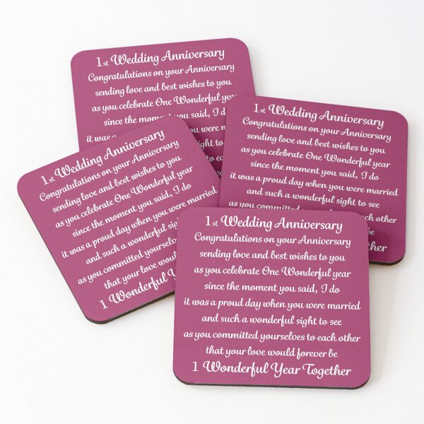 Item preview, 1st Wedding Anniversary - For A Special Couple - Family & Friends - Sentimental Verse designed and sold by RosieLadyLove.